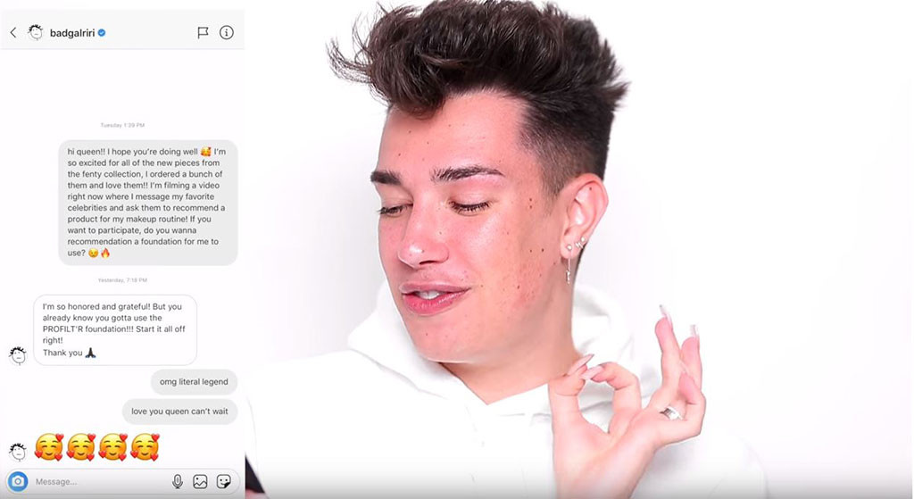 You Ll Never Guess Which A Listers Dm D James Charles About His